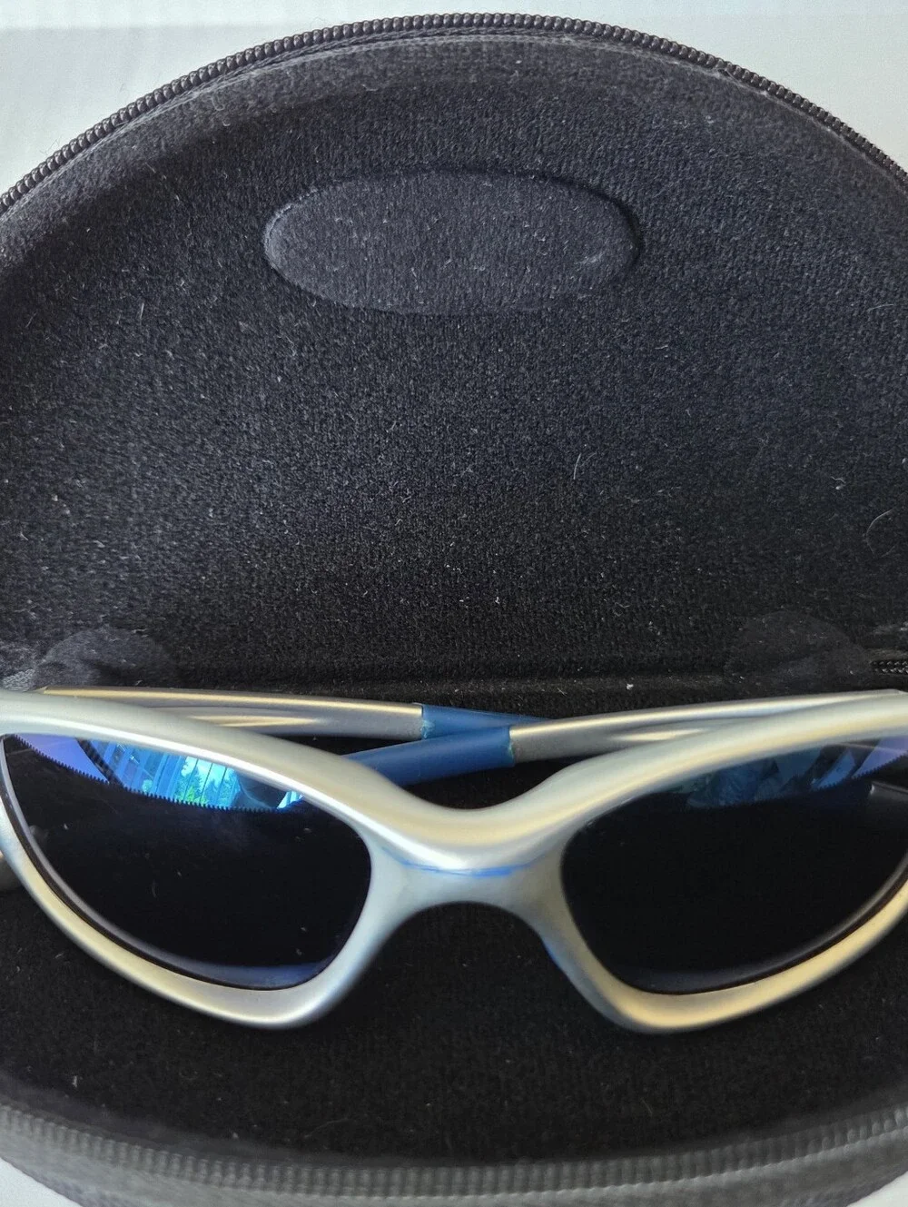 Oakley Twenty XX FMJ Sunglasses Silver Ice Blue Iridium Lens Made in USA w/ Case